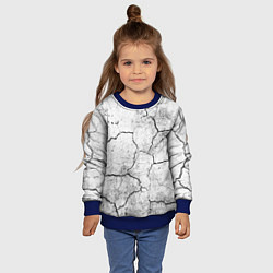 Свитшот детский ТРЕЩИНЫ ЧЕРНО БЕЛЫЙ, цвет: 3D-синий — фото 2