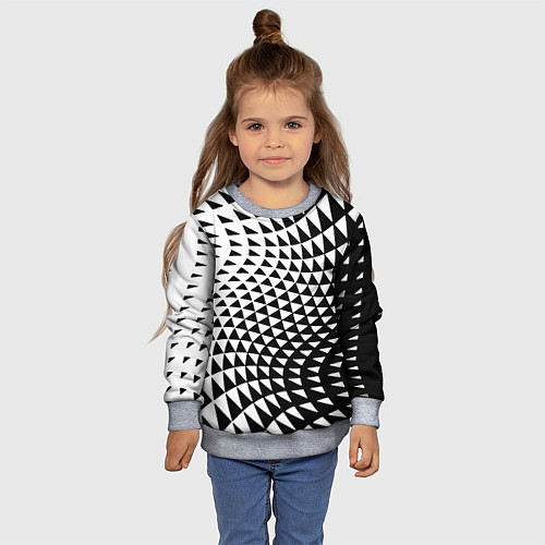 Детский свитшот Минималистический авангардный паттерн / 3D-Меланж – фото 4