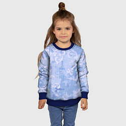 Свитшот детский Винтажный растительный летний орнамент, цвет: 3D-синий — фото 2