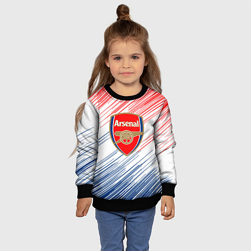 Детский свитшот Арсенал arsenal logo / 3D-Черный – фото 4