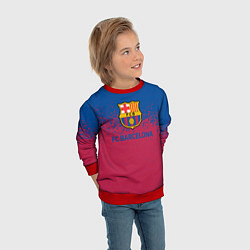 Свитшот детский Fc barcelona, цвет: 3D-красный — фото 2