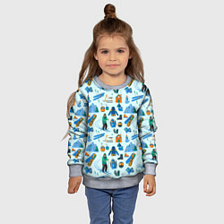 Свитшот детский SKI TRAIL, цвет: 3D-меланж — фото 2