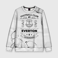 Свитшот детский Everton Football Club Number 1 Legendary, цвет: 3D-белый