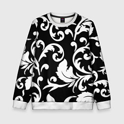 Свитшот детский Minimalist floral pattern, цвет: 3D-белый