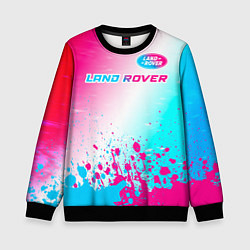 Свитшот детский Land Rover Neon Gradient, цвет: 3D-черный