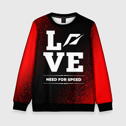 Свитшот детский Need for Speed Love Классика, цвет: 3D-черный