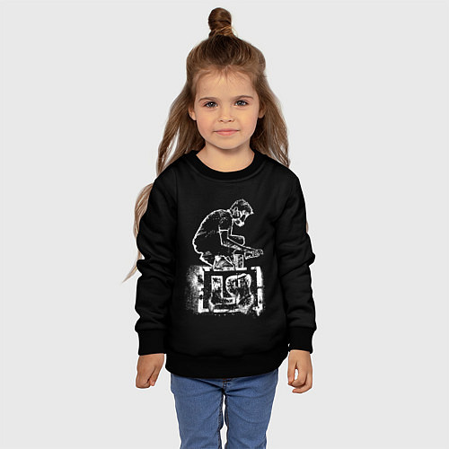 Детский свитшот Linkin Park граффити / 3D-Черный – фото 4