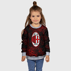 Свитшот детский Ac milan фк милан logo, цвет: 3D-меланж — фото 2