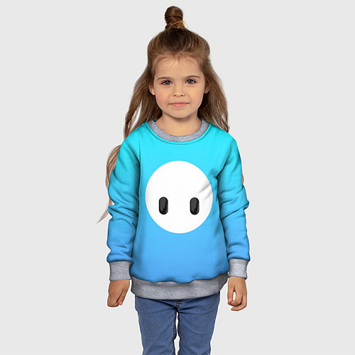 Детский свитшот Fall Guy blue / 3D-Меланж – фото 4