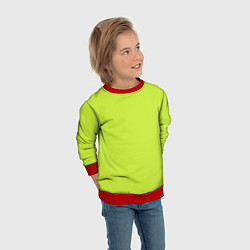 Свитшот детский Зеленый неон из фильма Барби, цвет: 3D-красный — фото 2