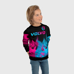 Свитшот детский Volvo Neon Gradient, цвет: 3D-черный — фото 2
