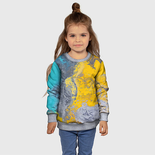 Детский свитшот Извержение Красок / 3D-Меланж – фото 4