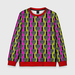 Детский свитшот Striped multicolored pattern Сердце