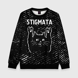 Свитшот детский Группа Stigmata и Рок Кот, цвет: 3D-черный