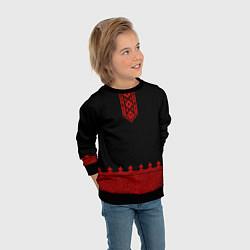 Свитшот детский Черная славянская рубаха, цвет: 3D-черный — фото 2