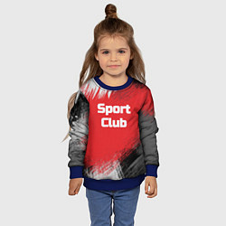 Свитшот детский Sport Club Спортивный клуб, цвет: 3D-синий — фото 2