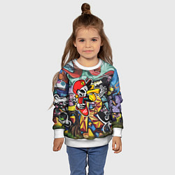 Свитшот детский Cool skater, цвет: 3D-белый — фото 2