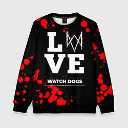 Свитшот детский Watch Dogs Love Классика, цвет: 3D-черный