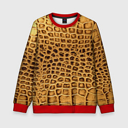 Свитшот детский Крокодиловая кожа - окрас, цвет: 3D-красный