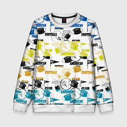 Детский свитшот American football sports pattern