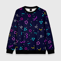 Детский свитшот Neon geometric shapes