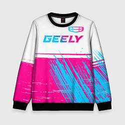 Свитшот детский Geely Auto Neon Gradient, цвет: 3D-черный