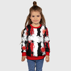 Свитшот детский Живописная Абстракция, цвет: 3D-красный — фото 2