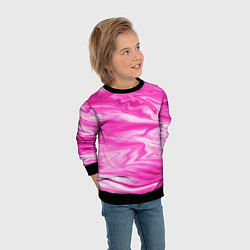 Свитшот детский Розовая мраморная текстура, цвет: 3D-черный — фото 2