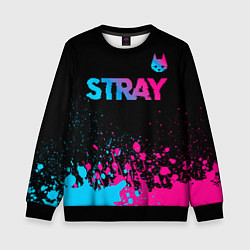 Детский свитшот Stray - neon gradient logo