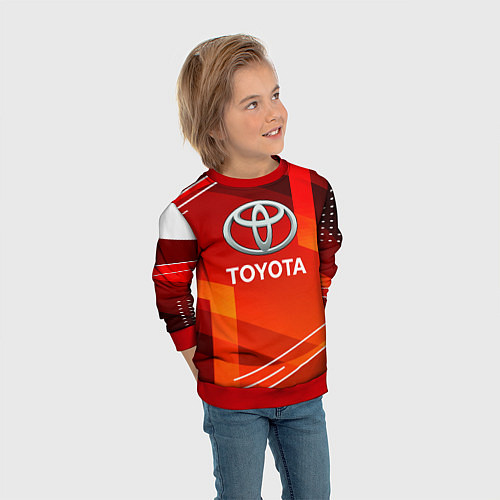 Детский свитшот Toyota Abstraction Sport / 3D-Красный – фото 3