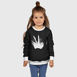 Свитшот детский Персонаж аниме взгляд, цвет: 3D-белый — фото 2
