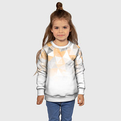 Свитшот детский Однотонный белый и желто-серый геометрический, цвет: 3D-белый — фото 2