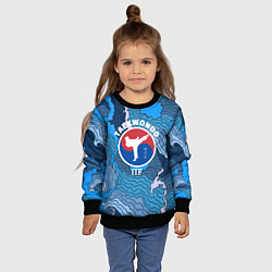 Свитшот детский ТХЭКВОНДО ITF МОРСКИЕ ВОЛНЫ, цвет: 3D-черный — фото 2