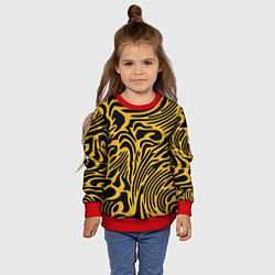 Свитшот детский Имитация шкуры тигра - паттерн, цвет: 3D-красный — фото 2