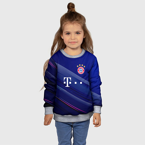 Детский свитшот Bayern munchen Абстракция / 3D-Меланж – фото 4