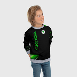 Свитшот детский Skoda Sport Абстракция, цвет: 3D-меланж — фото 2