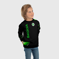 Свитшот детский Skoda Sport Абстракция, цвет: 3D-черный — фото 2
