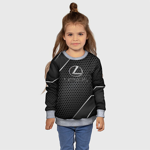Детский свитшот Lexus Карбон / 3D-Меланж – фото 4
