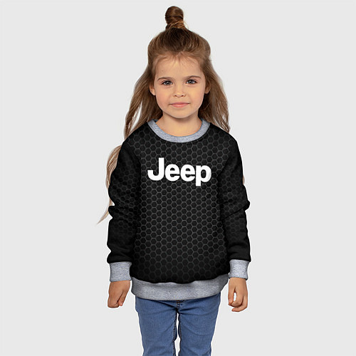 Детский свитшот Jeep Соты / 3D-Меланж – фото 4
