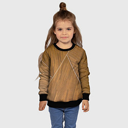 Свитшот детский Деревянная броня, цвет: 3D-черный — фото 2