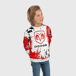 Свитшот детский Dodge - краска, цвет: 3D-белый — фото 2