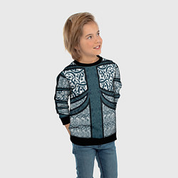 Свитшот детский УЗОР ФЕНТЕЗИ, цвет: 3D-черный — фото 2