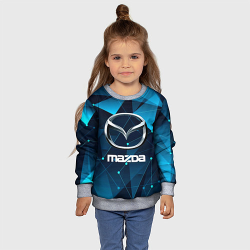 Детский свитшот Mazda - абстракция / 3D-Меланж – фото 4