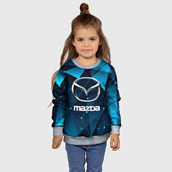 Свитшот детский Mazda - абстракция, цвет: 3D-меланж — фото 2