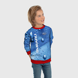 Свитшот детский Subaru - капли, цвет: 3D-красный — фото 2