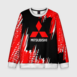 Свитшот детский Mitsubishi - краска, цвет: 3D-белый