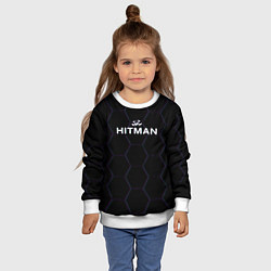 Свитшот детский Hitman соты неон, цвет: 3D-белый — фото 2