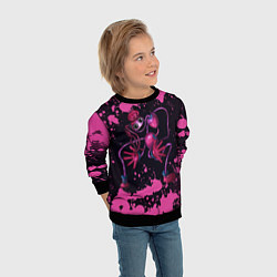 Свитшот детский Poppy Playtime pink - Мамочка длинные ноги, цвет: 3D-черный — фото 2