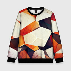 Свитшот детский Объёмная геометрическая абстракция, цвет: 3D-черный