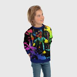 Свитшот детский Poppy Playtime - Haggy Waggy color, цвет: 3D-синий — фото 2